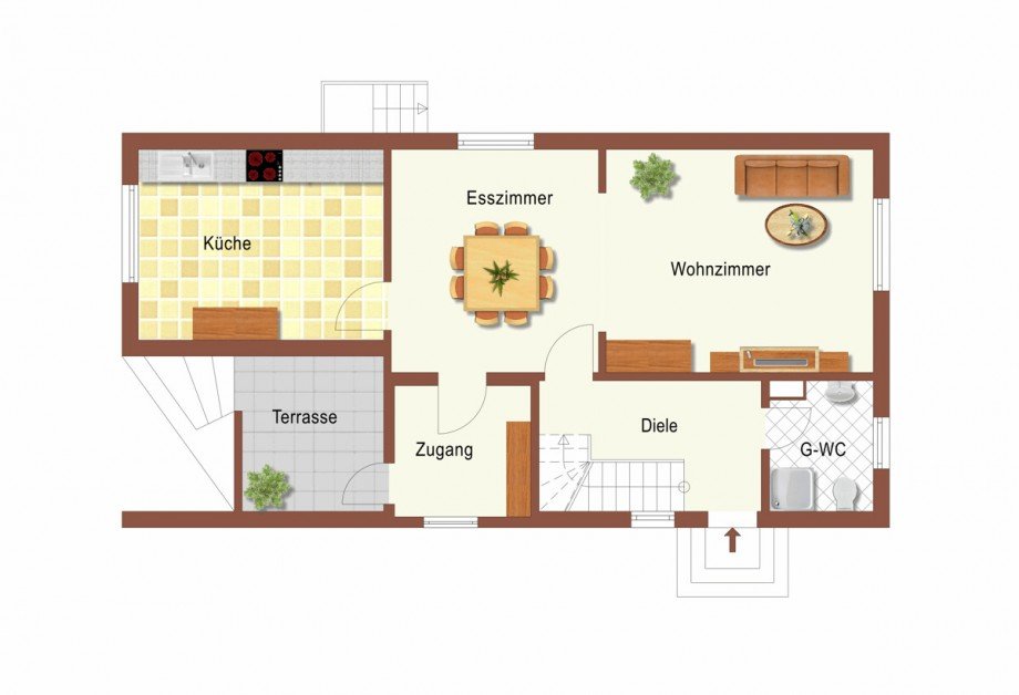 Der Grundriss EG Einfamilienhaus Korschenbroich / Neersbroich