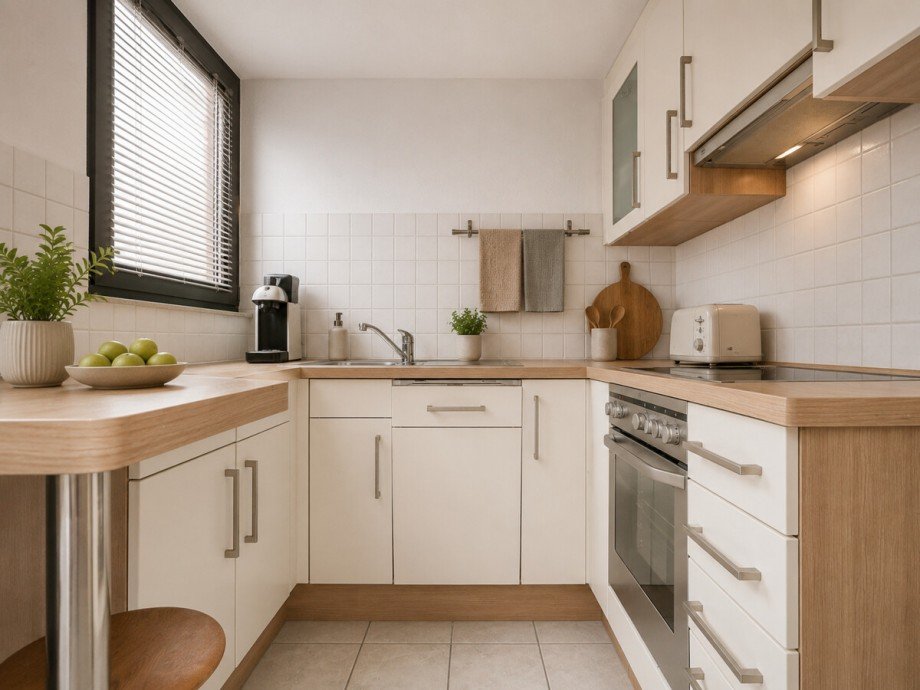 Visualisierung: Die K�che im DG Mehrfamilienhaus M�nchengladbach