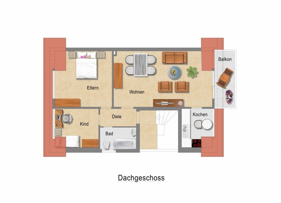 Der Grundriss DG Mehrfamilienhaus M�nchengladbach / Neuwerk-Mitte