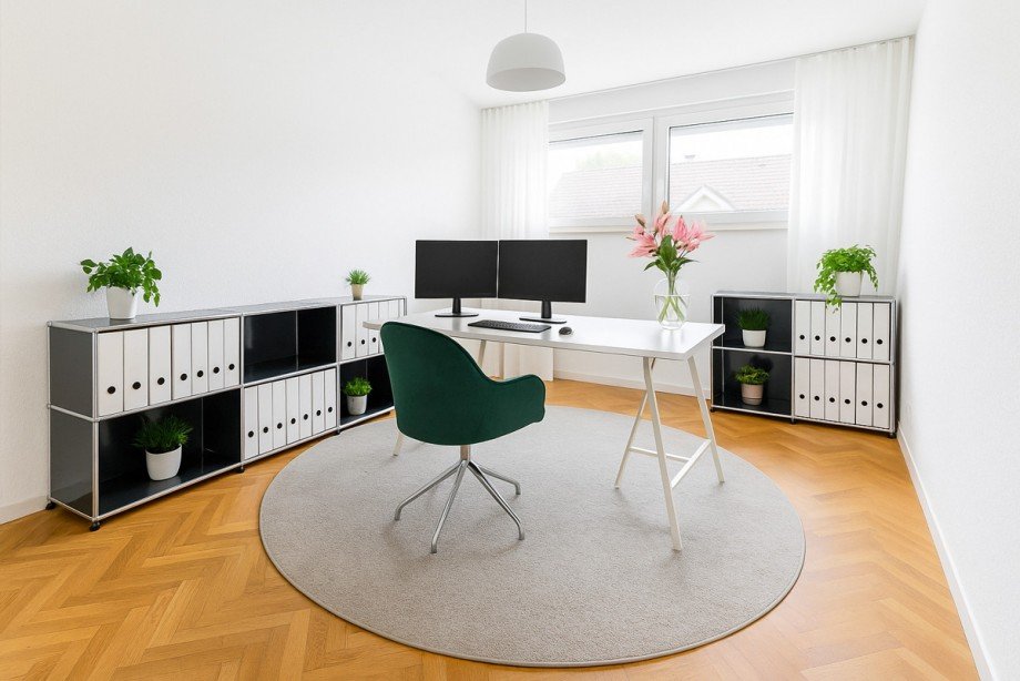 Visualisiertes Einrichtungskonzept - Arbeitszimmer Mehrfamilienhaus Korschenbroich / Kleinenbroich