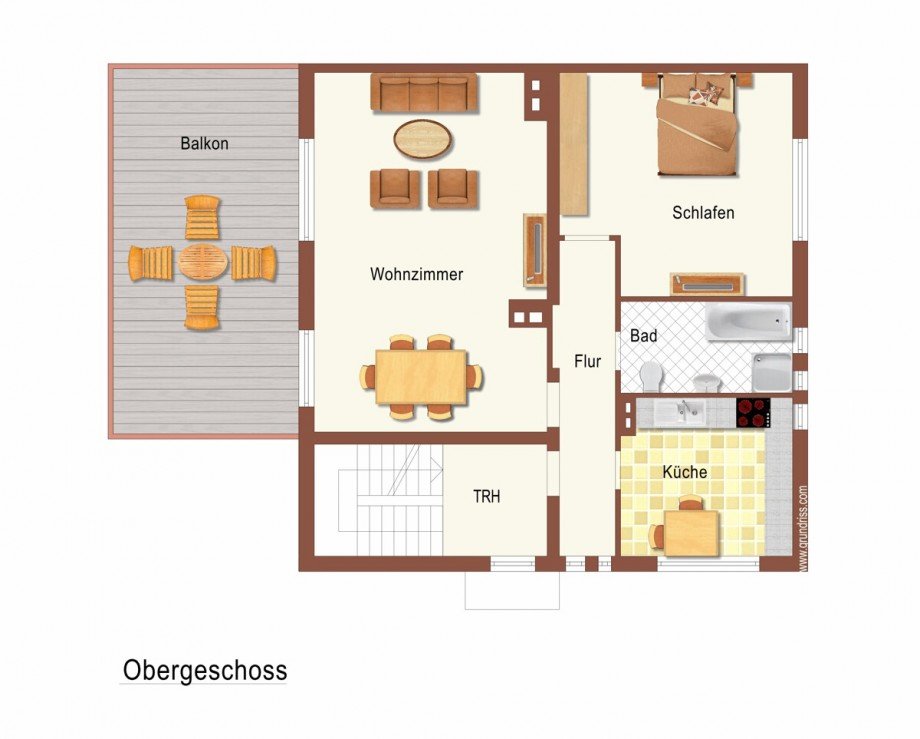 Der Grundriss: Obergeschoss Mehrfamilienhaus M�nchengladbach