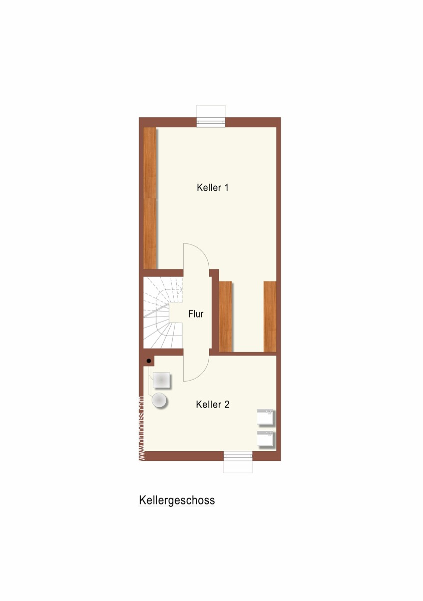 Der Grundriss KG Reihenmittelhaus Korschenbroich / Kleinenbroich