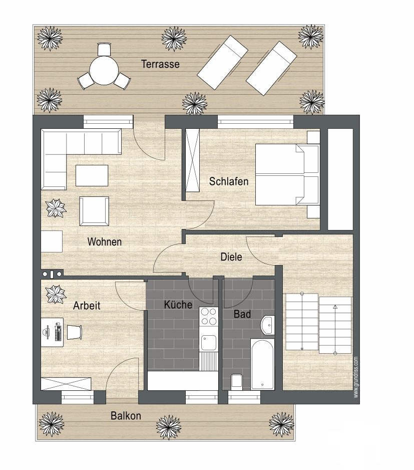 Der Grundriss Etagenwohnung Korschenbroich / Kleinenbroich