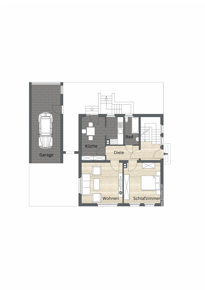 Der Grundriss Erdgeschosswohnung Kaarst