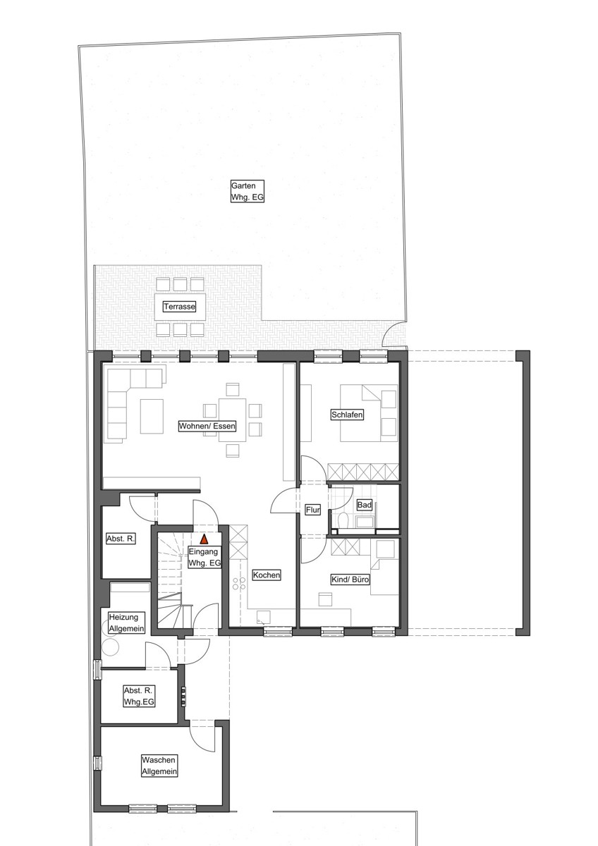 Der Grundriss Erdgeschosswohnung Korschenbroich