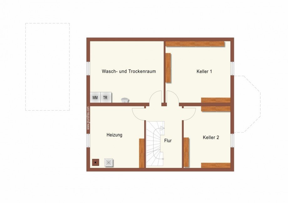 Grundriss Kellergeschoss Zweifamilienhaus Neuss