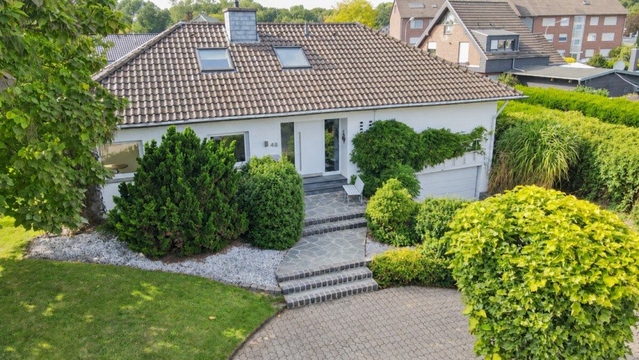 Die Au�enansicht Bungalow Korschenbroich