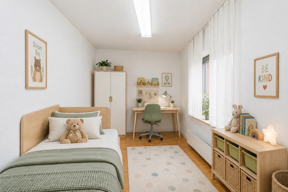 Visualisierung: Das Kinderzimmer im EG Mehrfamilienhaus M�nchengladbach