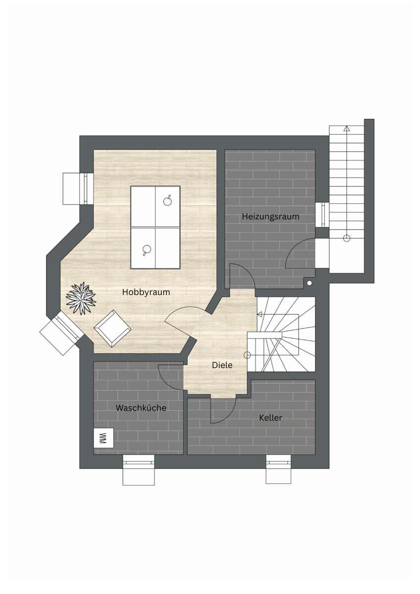 Grundriss vom KG Einfamilienhaus Kaarst