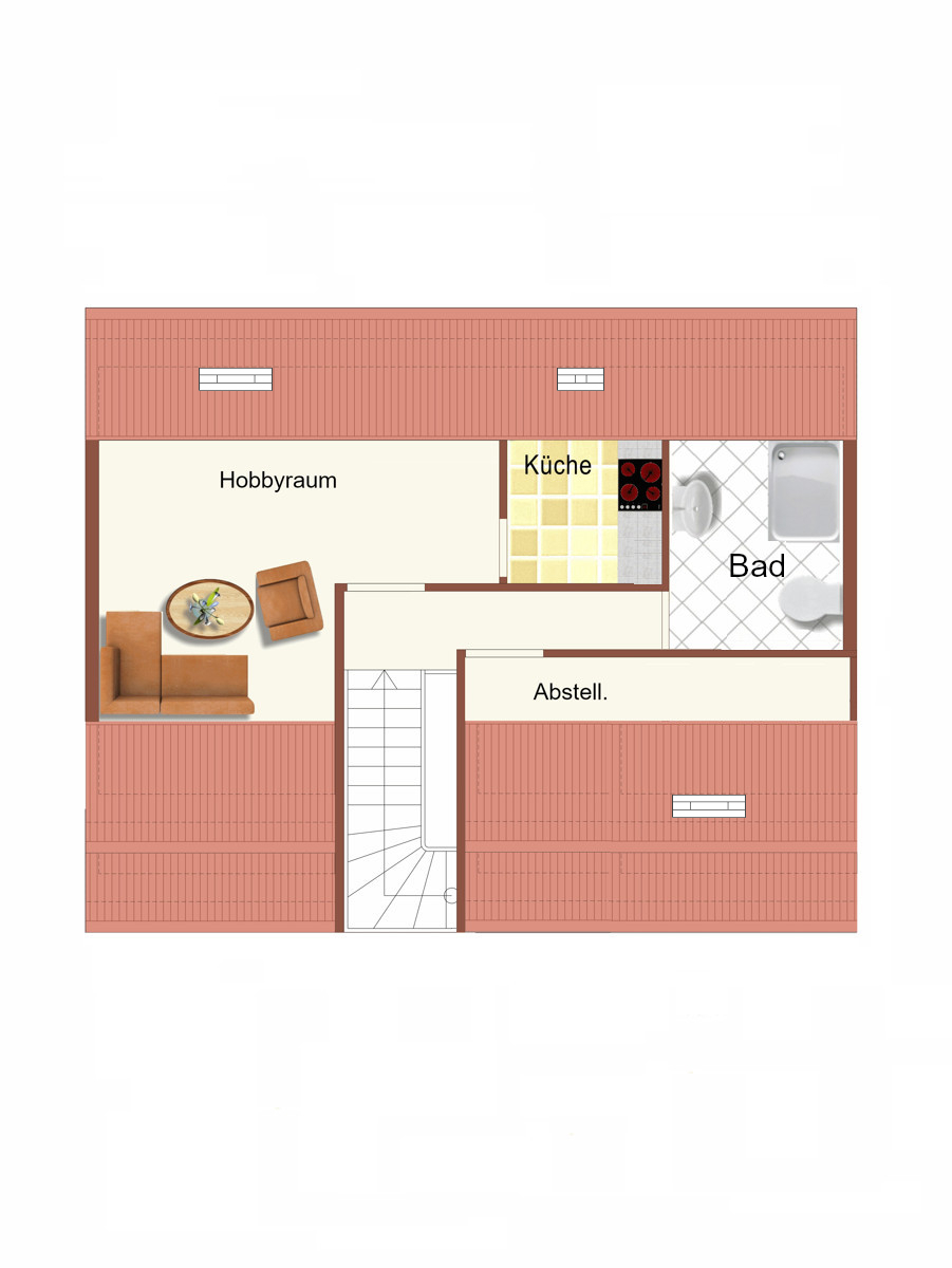 Grundriss DG Zweifamilienhaus Neuss