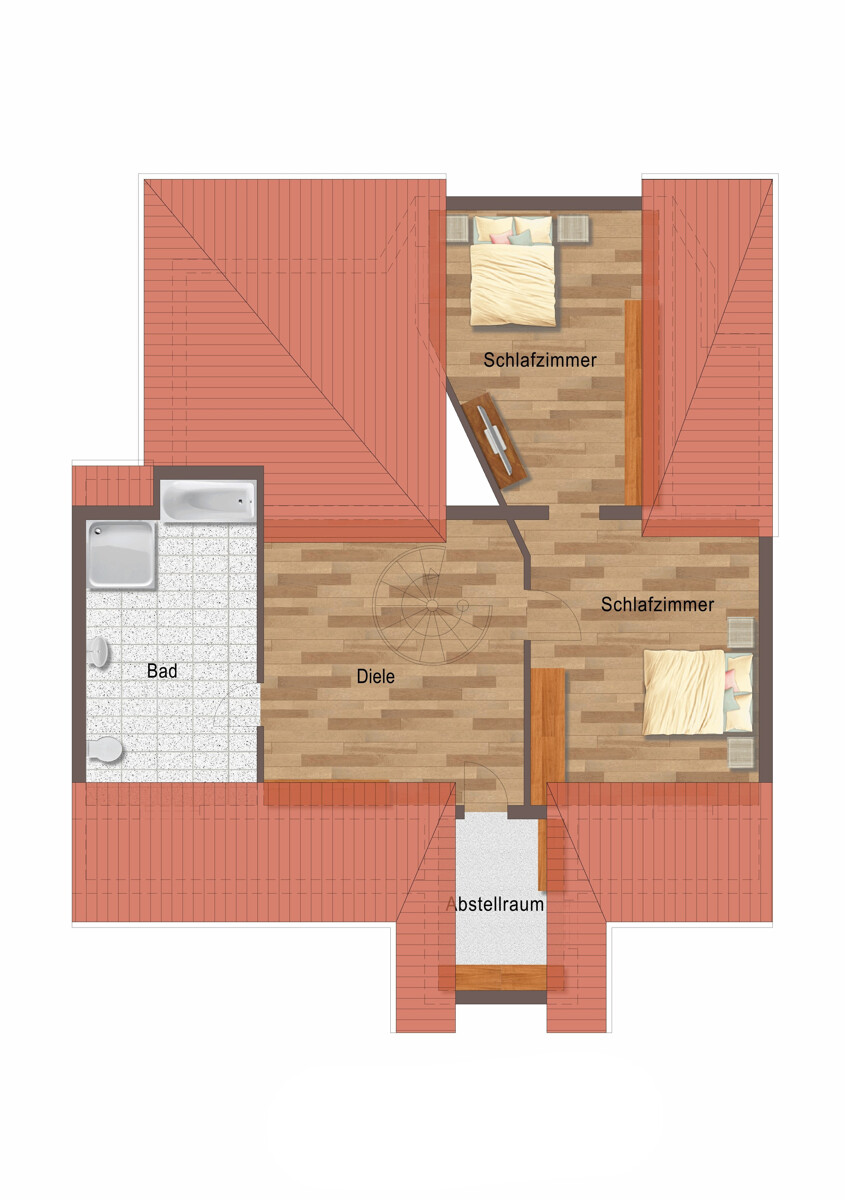Der Grundriss 2.Etage Maisonettewohnung M�nchengladbach