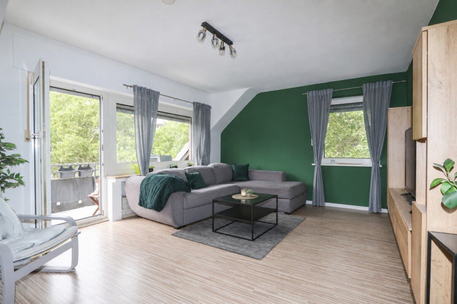Das Wohnzimmer Dachgeschosswohnung M�nchengladbach
