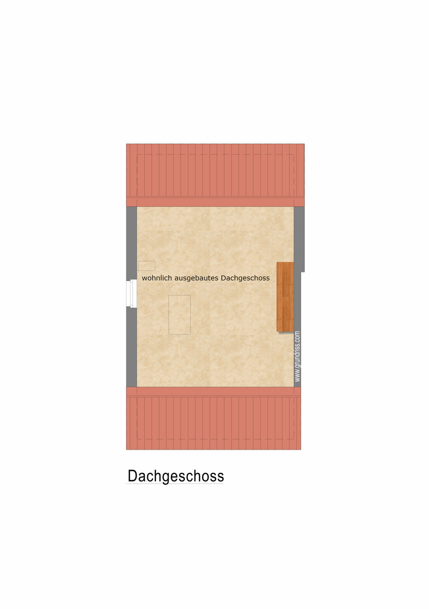 Grundriss Dachgeschoss Doppelhaush�lfte M�nchengladbach / Giesenkirchen