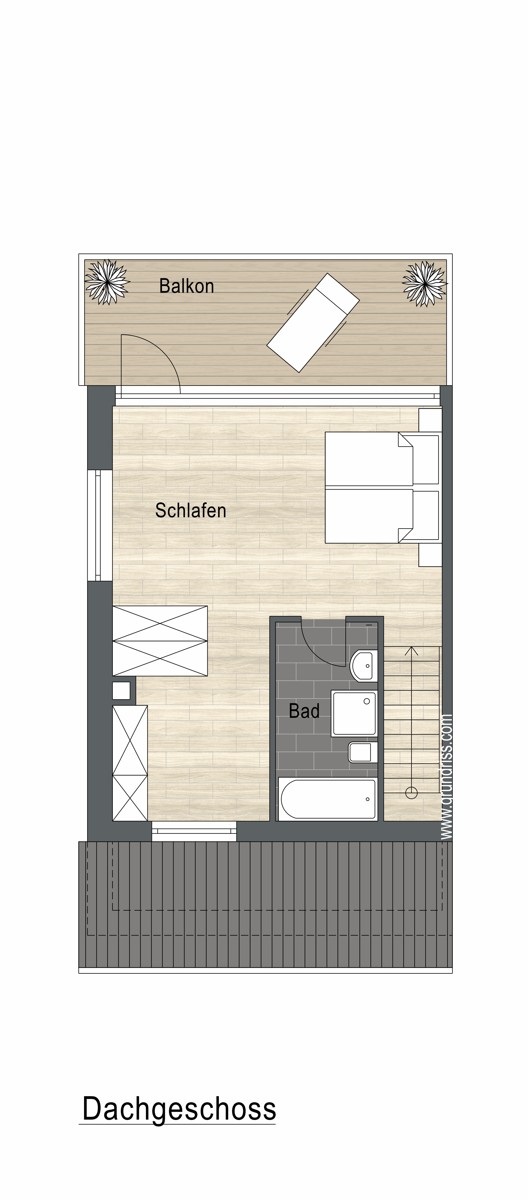 Grundriss Dachgeschoss Reiheneckhaus Neuss