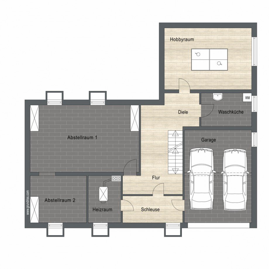 Grundriss Kellergeschoss Bungalow Korschenbroich
