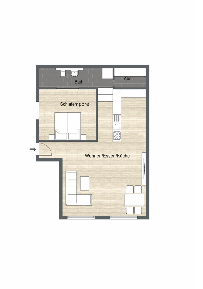 Grundriss Etagenwohnung Bonn / P�tzchen/Bechlinghoven