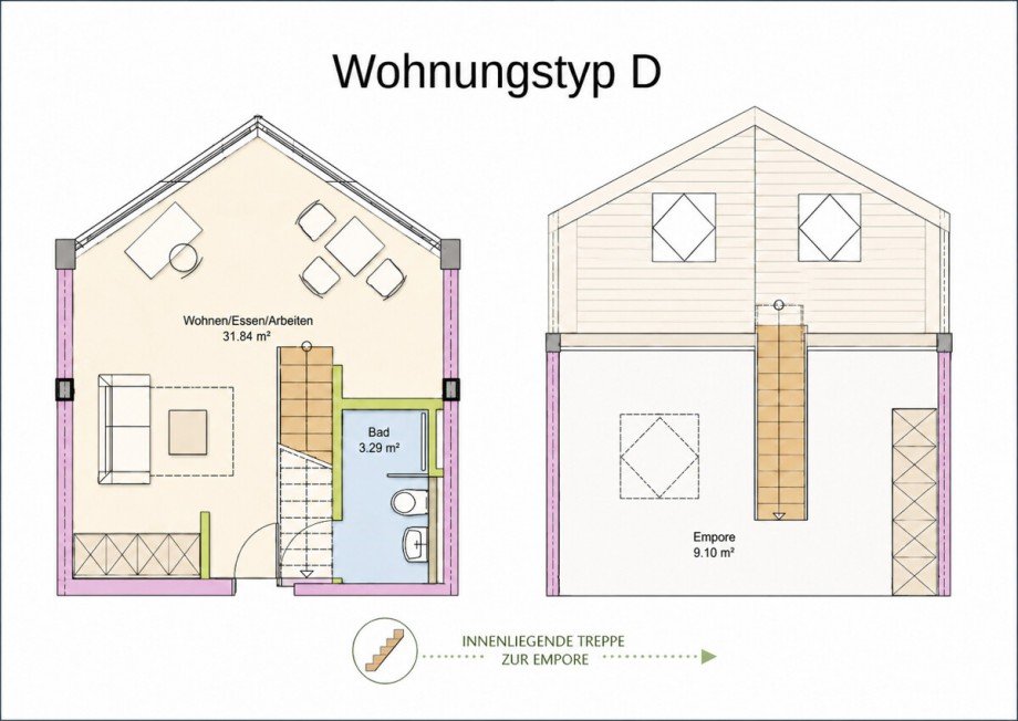 Typ D Grundriss Maisonettewohnung M�nchengladbach