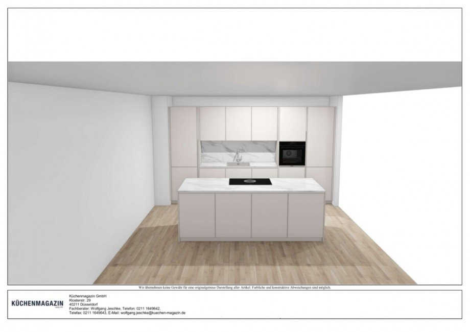 Die Planung der Einbauk�che Erdgeschosswohnung Korschenbroich / Kleinenbroich