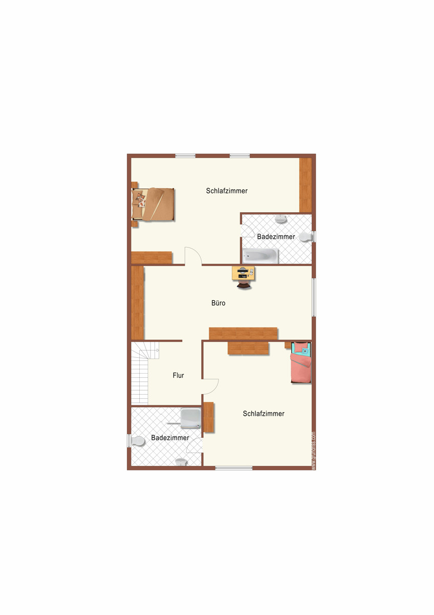 Grundriss OG Einfamilienhaus K�ln