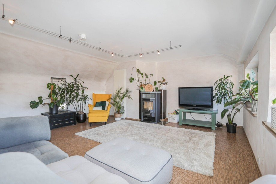 Das Wohnzimmer im Obergeschoss Maisonettewohnung Korschenbroich / Kleinenbroich
