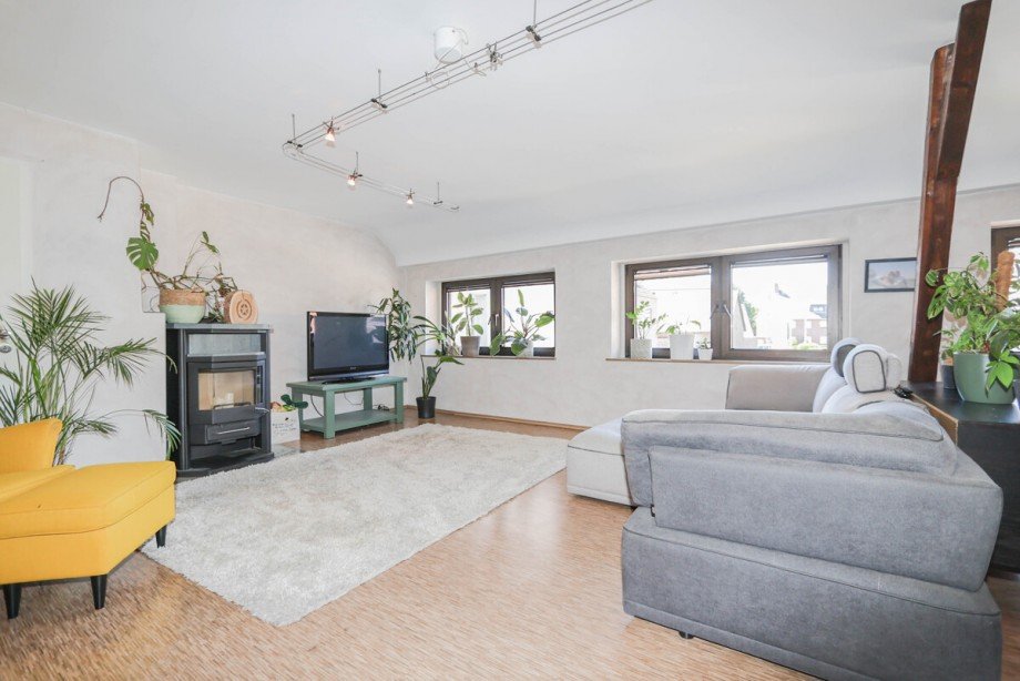 Das Wohnzimmer im Obergeschoss Maisonettewohnung Korschenbroich / Kleinenbroich
