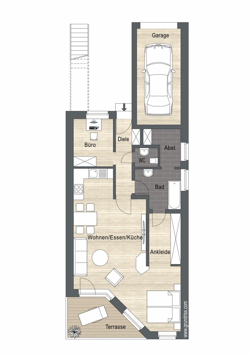 Grundriss Erdgeschosswohnung D�sseldorf