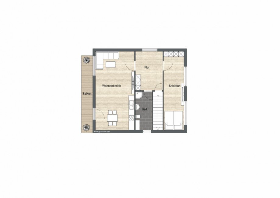 Grundriss Obergeschoss Zweifamilienhaus Neuss-Hoisten