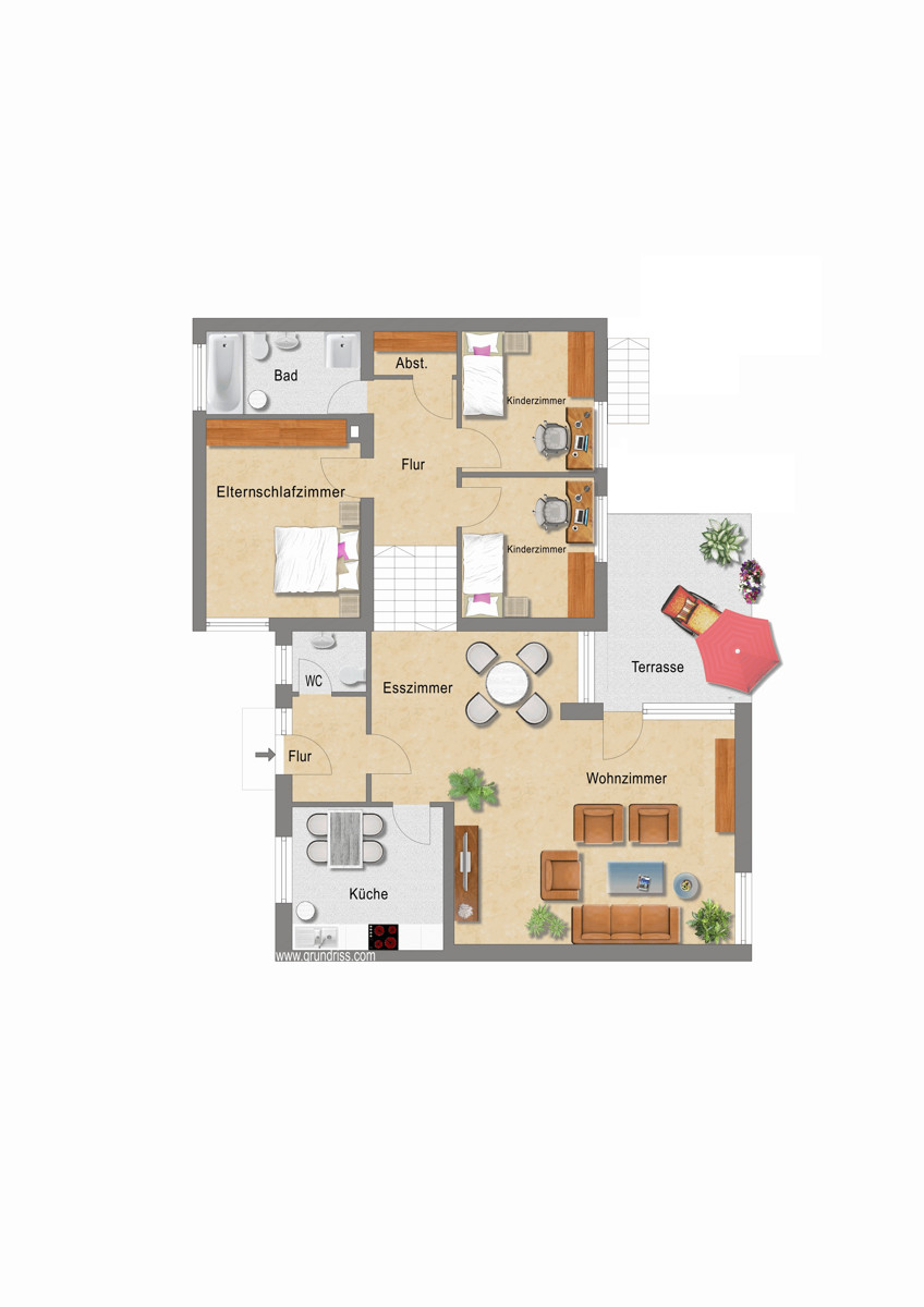 Grundriss EG Einfamilienhaus Korschenbroich / Kleinenbroich