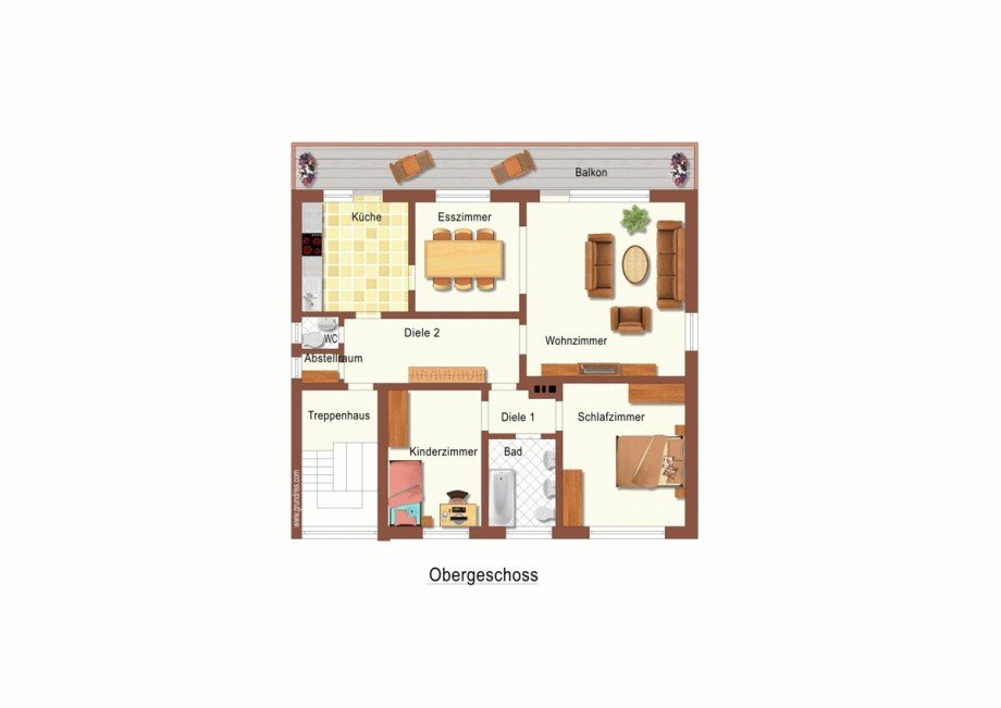 Grundriss Obergeschoss Zweifamilienhaus Korschenbroich
