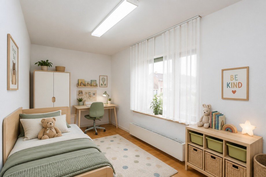 Visualisierung: Das Kinderzimmer im EG Mehrfamilienhaus M�nchengladbach