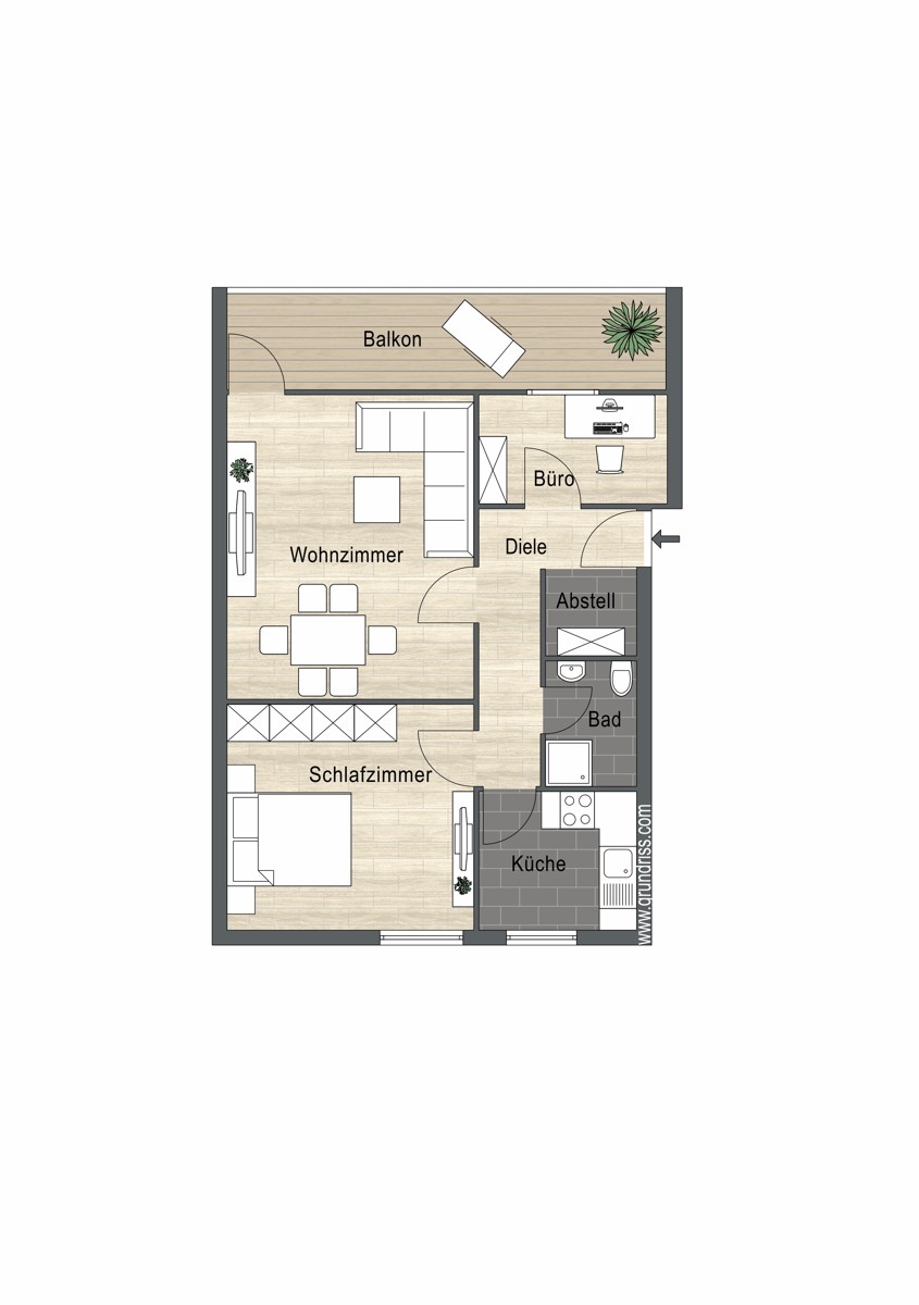 Grundriss Dachgeschosswohnung Willich