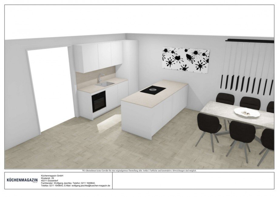 Die Planung der Einbauk�che Erdgeschosswohnung Korschenbroich / Kleinenbroich